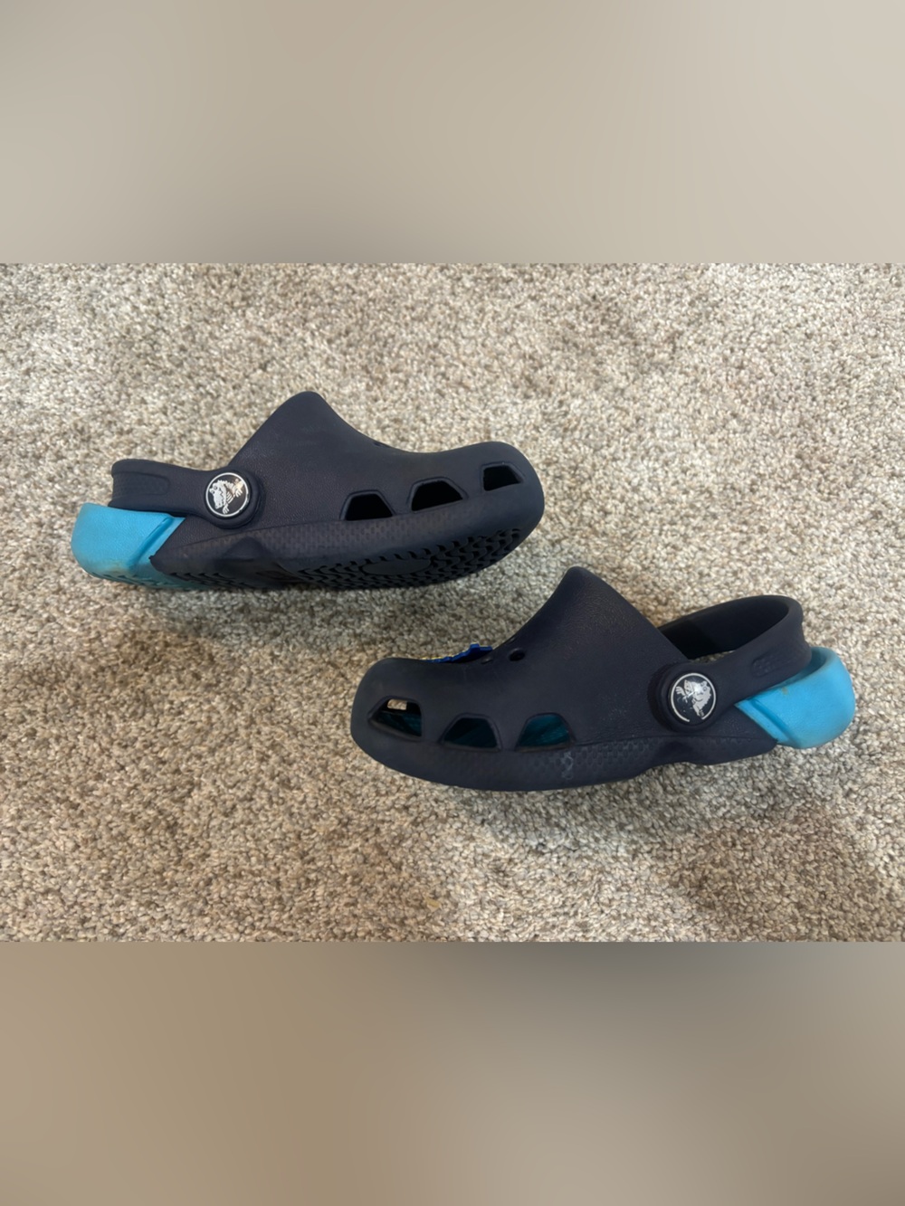 Crocs Electro Children 8C Clog Shoes Blue Comfort slip On